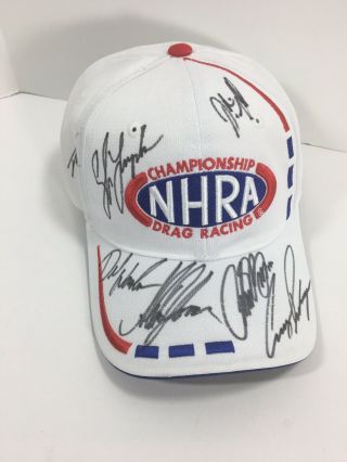 Nhra Drag Racing Autographed Hat National Hot Rod Association