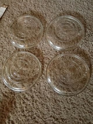4 VINTAGE CLEAR BALL ECLIPSE WIDE MOUTH PINT JAR WITH WIRE BAIL & LID 8