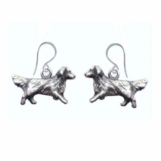 Handcrafted Golden Retriever Sterling Silver Earrings Ear Wires Jewelry Gift