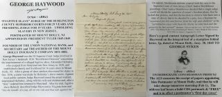 Fugitive Slave Judge Mount Holly Nj Banker Postmaster Fdc Letter Signed 1845 Vf