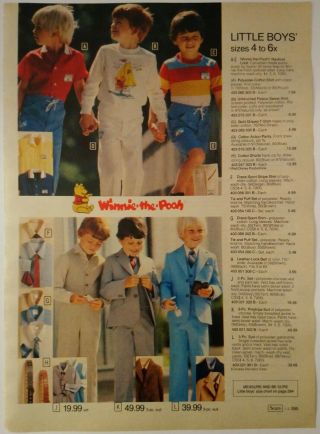 1983 Vintage Paper Print Ad Fashion Suits Shirts Socks Smurfs Briefs Underwear