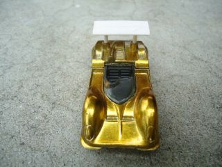 Vintage Mattel Hot Wheels Redline Chaparral 2G Gold Car w/ Wing USA 3