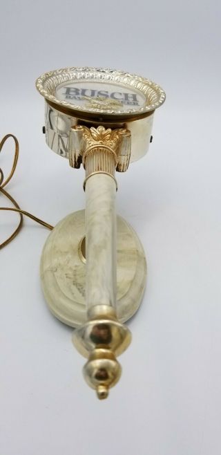Vintage Busch Bavarian Beer Wall Sconce Electric Sign Light Lamp Gold Antique 6