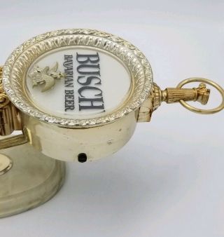 Vintage Busch Bavarian Beer Wall Sconce Electric Sign Light Lamp Gold Antique 7