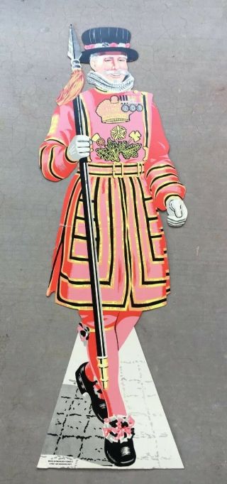 Vintage 52” Beefeater Advertisement Cutout Gin From England Kobrand Bar Display