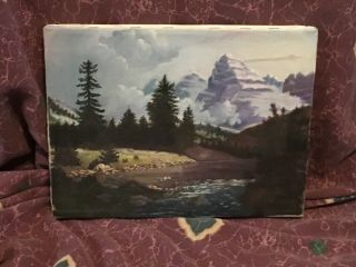 Vintage Oil Painting Of A Mountain Brook By Onita Steinhauser