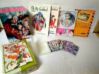 5 Vhs Video Tapes " Oh My Goddess " Plus Puzzle,  Playing Cards,  Manga,  Postcards