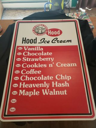 Vintage Hood Ice Cream Metal Sign