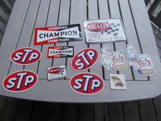Vintage Racing Stickers And Decal,  Stp,  Amalie,  Malco And Macmillan