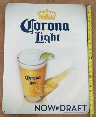 Corona Extra Light Beer Sign Metal Tin Logo Cerveza U.  S Seller
