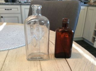 2 Vintage Glass Bottles
