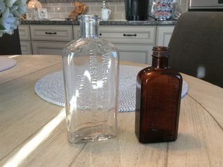 2 vintage glass bottles 2