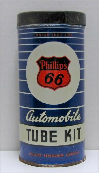 Phillips 66 Automobile Tube Kit Junior Shop Size Vintage Advertising Tin