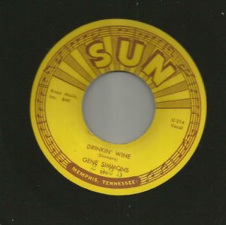 Rockabilly - Gene Simmons - Drinkin Wine - / I Done Told You - Hear 1958 Sun 299