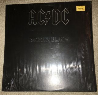 Ac/dc Back In Black Vinyl Lp (vg,  Shrink) Sd 16018 Masterdisk / Rl (1980) Rock