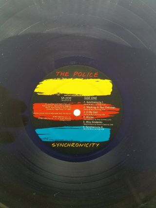 THE POLICE SYNCHRONICITY VINYL RECORD LP / 1983 NM In Shrink Blue Vinyl 7