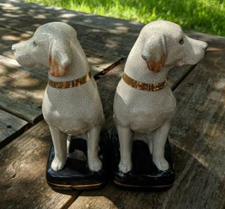 Takahashi of San Francisco.  Vintage Pair Yellow Lab Figurines.  From Japan 4