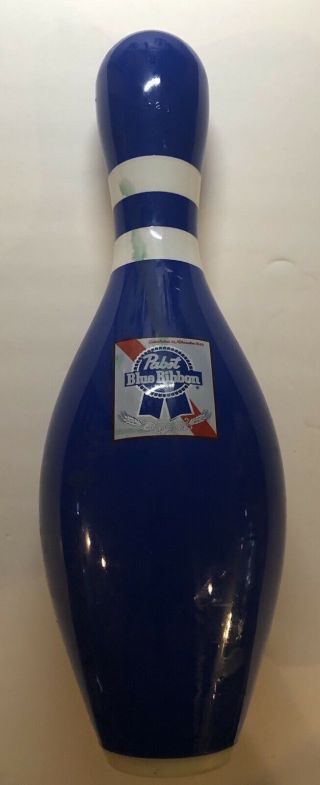 Rare Pabst Blue Ribbon Beer Bowling Pin Official Pbr Advertising