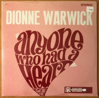Dionne Warwick Anyone Who Had A Heart Scepter 1964 Lp Still