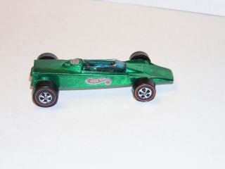 1969 Hot Wheels Redline Grand Prix Lotus Turbine Pretty Green Yr2 Keeper Sc