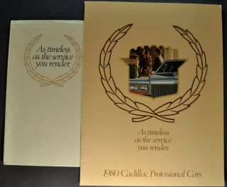 1980 Cadillac Fleetwood Limousine Victoria Hearse Brochure,  Env Orig