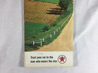 1967 Vintage Ohio Road Map Texaco Gas Oil Service Filling Station Advertising 3