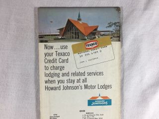 1967 Vintage Ohio Road Map Texaco Gas Oil Service Filling Station Advertising 5