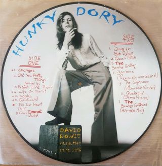DAVID BOWIE - HUNKY DORY - RARE PICTURE DISC VINYL LP BONUS TRACKS ANDY WARHOL 2