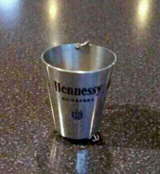 Hennessy Miniature Cup With Chain Cognac Brandy Liquor Vintage Rare