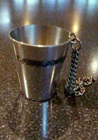 HENNESSY Miniature Cup with Chain Cognac Brandy Liquor Vintage Rare 2