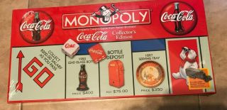 Coca Cola Coke Collectors Edition Monopoly Board Game Factory 1999