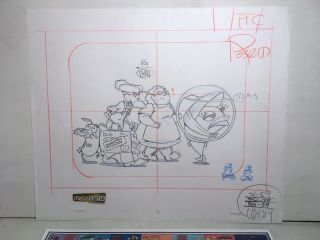 Courage the Cowardly Dog PRODUCTION ANIMATION ART DRAWING Cartoon Network 1990s 2