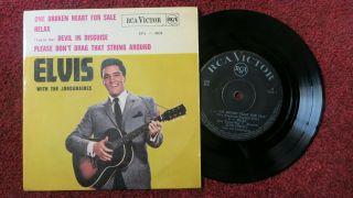 Elvis Presley Mega Rare Israel Ep Epa 8104 1st Press Nr