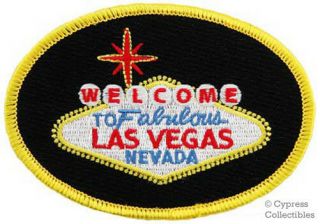 Welcome To Fabulous Las Vegas Sign - Embroidered Iron - On Patch Nevada Casino