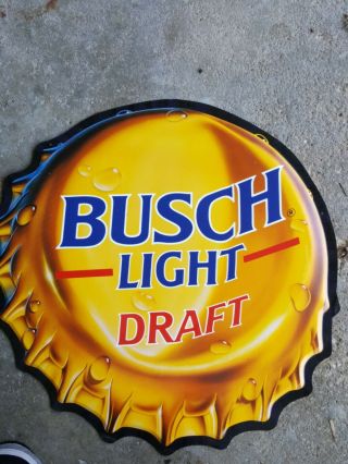 Busch Light Draft Beer Metal Sign,  23 " By 23 "