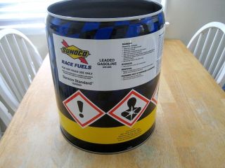 Sunoco 5 gallon Racing fuel Gas Can Trash Can.  NASCAR Shop Racer Garage Office 2