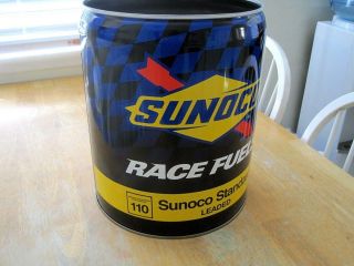 Sunoco 5 gallon Racing fuel Gas Can Trash Can.  NASCAR Shop Racer Garage Office 5
