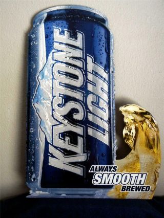 Keystone Light Beer 2 - Sided Tin Sign.  16 1/2 " X 23 1/2 " Coors Brewer