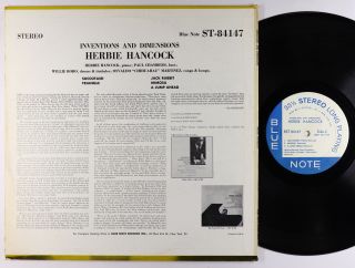 Herbie Hancock - Inventions & Dimensions LP - Blue Note Stereo RVG NY USA 2