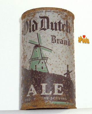 1939 Irtp O - I Old Dutch Brand Ale Flat Top Beer Can Brooklyn,  York Windmill