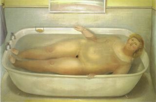 Fernando Botero “hommage - G - Bonnard " Hd Print On Art Fabric Wall Decor M379