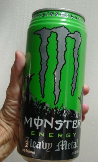Monster Energy Drink Heavy Metal 32 Oz Full Can