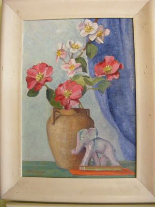 Old Canadian Oil Painting M.  Macgregor (werder) Still Life 1940 