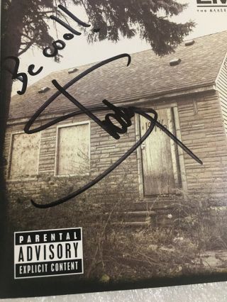 Eninem - Slim Shady - Marshall Mathers Signed CD Insert Singer/Songwriter 2