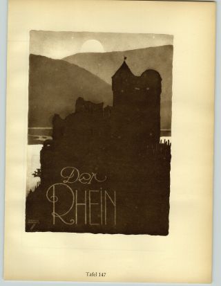 1926 Ludwig Hohlwein Munchen Der Rhein Aga Car Auto Automobile Poster Print