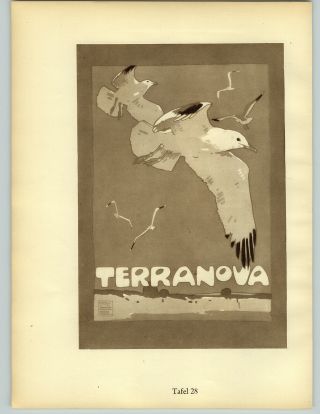 1926 Ludwig Hohlwein Munchen Terranova Sea Gulls Smoking Boston Terrier Poster