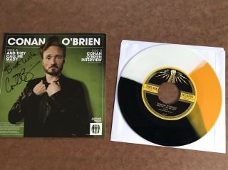 Third Man Records Rare Conan O’brien 7” Tri - Color Autographed