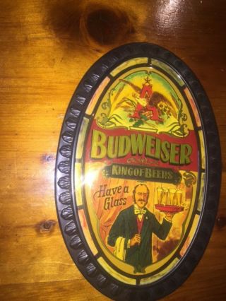 Vintage Budweiser Sign Picture King Of Beers Anheuser Busch Have A Glass