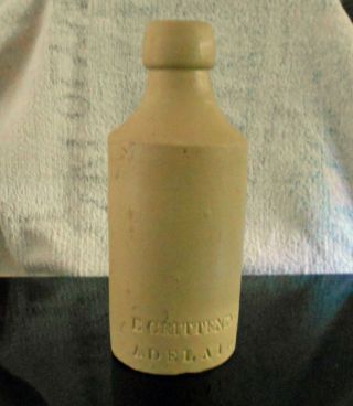 Vintage Stoneware Bottle R.  Crittenden Adelaide Also Stamped Skey & Co Tamworth