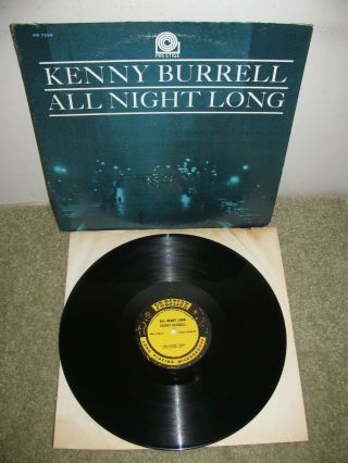 Jazz Lp - Kenny Burrell - All Night Long - Prestige Mono Dg
